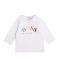 Baby White Colour Logo L/s T Shirt 75335 by BOSS from Hurleys