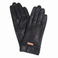 Womens Black Latch Leather Gloves 31472 by Barbour International from Hurleys