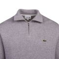 Mens Grey Branded Half Zip Sweat Top 83990 by Lacoste from Hurleys