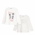 Girls Cream Selfie 2 Pack L/s T Shirts 74933 by Mayoral from Hurleys
