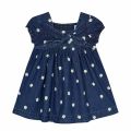 Girls Dark Blue Denim Daisy Bow Dress 58305 by Mayoral from Hurleys