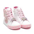 Girls White/Pink Unicorn Wings Hi Tops 73342 by Lelli Kelly from Hurleys