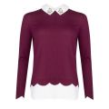 Womens Maroon Suzaine Embellished Collar Knit 30036 by Ted Baker from Hurleys