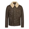 Mens Windsor Moss Patrol Shearling Collar Wax Jacket 45988 by Belstaff from Hurleys