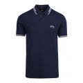 Athleisure Mens Navy Paul Curved Slim Fit S/s Polo Shirt 88169 by BOSS from Hurleys