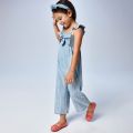 Girls Light Blue Soft Bow Jumpsuit 86683 by Mayoral from Hurleys