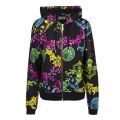 Womens Black Baroque Mix Print Hooded Zip Sweat Top 49054 by Versace Jeans Couture from Hurleys