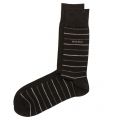 Mens Black Two Pack Fine Stripe Socks (5-11) 68360 by BOSS from Hurleys