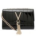 Womens Black Bongo Patent Tassel Crossbody Bag 53782 by Valentino from Hurleys