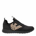 Mens Black/Gold Eagle Logo Simple Racer Trainers 48306 by EA7 from Hurleys