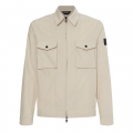 Mens Bleached Stone Light Shirt Zip Through Jacket 91563 by Calvin Klein from Hurleys