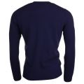 Mens Navy Wool Crew Neck Knitted Jumper 14680 by Lacoste from Hurleys