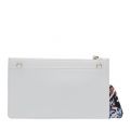 Womens White Tumbled Leather Clutch Bag 26976 by Love Moschino from Hurleys