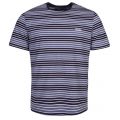 Mens Dark Blue Striped Pique S/s T Shirt 23466 by BOSS from Hurleys