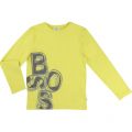 Boys Yellow Logo L/s Tee Shirt 16712 by BOSS from Hurleys