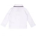 Boys Optic White Polo 2 L/s Polo Shirt 18289 by Kenzo from Hurleys