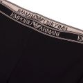 Womens Black Logo Band Leggings 93242 by Emporio Armani Bodywear from Hurleys