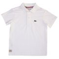 Boys White Jersey S/s Polo Shirt