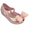 Girls Blush Pearlized Ultragirl Bow 19 Shoes (4-9) 21520 by Mini Melissa from Hurleys