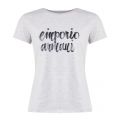 Womens Grey Glitter Logo S/s T Shirt 29064 by Emporio Armani from Hurleys