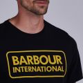 Mens Black/Yellow Essential Large Logo S/s T Shirt 75767 by Barbour International from Hurleys