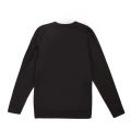 Boys Black Patch Logo Crew Sweat Top 48114 by Emporio Armani from Hurleys