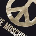Mens Black/Gold Peace Logo Slim Fit S/s T Shirt 47860 by Love Moschino from Hurleys