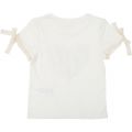 Girls Ivory Embroidered Heart S/s T Shirt 36582 by Billieblush from Hurleys