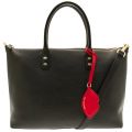 Womens Black Grainy Leather Medium Frances Tote Bag 72727 by Lulu Guinness from Hurleys