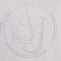 Womens White Sequin Logo L/s T Shirt 70306 by Armani Jeans from Hurleys