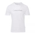 Mens White Raised Striped Logo S/s T Shirt 103845 by Calvin Klein from Hurleys