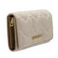 Womens Ivory Heart Quilted Medium Wallet 86202 by Love Moschino from Hurleys