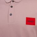 Mens Dusky Pink Dereso212 Patch S/s Polo Shirt 88134 by HUGO from Hurleys