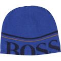 Boys Blue Branded Beanie Hat