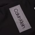Mens Perfect Black Flock Logo Crew Sweat Top 38888 by Calvin Klein from Hurleys