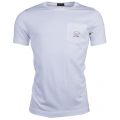 Mens White Pocket Logo Shark Fit S/s T Shirt 72459 by Paul And Shark from Hurleys