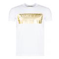 Mens White Gold Logo S/s T Shirt 32599 by Versace Jeans from Hurleys