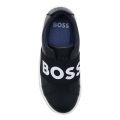 Boys Navy Logo Elastic Cupsole Trainers (30-41) 101847 by BOSS from Hurleys