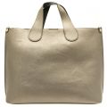 Womens Gold Tumbled Effect Tote Bag & Purse
