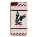 Womens Dusky Pink Mertual Cotton Dog iPhone 6/6S/7 Mirror Flip Case