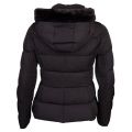 Womens Black Fur Hooded Down Jacket 70247 by Armani Jeans from Hurleys