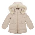 Girls Champagne Quilted Hooded Coat 29892 by Mayoral from Hurleys