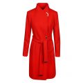 Womens Brick Red Ellgenc Long Wool Wrap Coat 50742 by Ted Baker from Hurleys