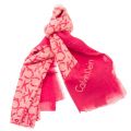 Bright Rose CK Allover Logo Scarf 6197 by Calvin Klein from Hurleys