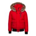 Mens Red/Natural Nathan Fur Hooded Down Jacket 50210 by Mackage from Hurleys