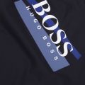 Mens Dark Blue Abstract Stripe Sweat Top 45255 by BOSS from Hurleys
