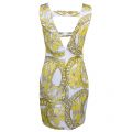 White & Gold Printed Dress 72691 by Versace Jeans from Hurleys