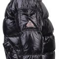 Womens Black Aviator Shiny Fur Hooded Jacket 98864 by Pyrenex from Hurleys
