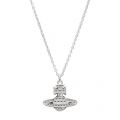Womens Silver/White Romina Pave Orb Pendant Necklace 47230 by Vivienne Westwood from Hurleys