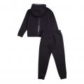 Boys White/Navy Logo Tape Hooded Tracksuit 77624 by Emporio Armani from Hurleys
